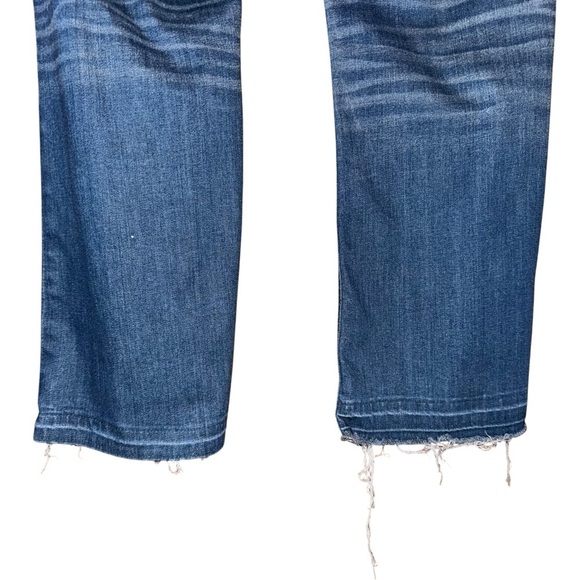 J. CREW Billie Demi Boot Crop Jeans in Warm Indigo Distressed Plus Size 32 - Picture 11 of 16